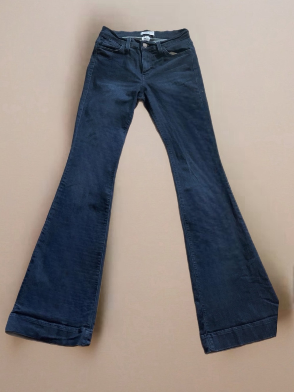 Judy Blue Dark Blue High-Rise Flare Jeans Sz 27/5 - Picture 3 of 6